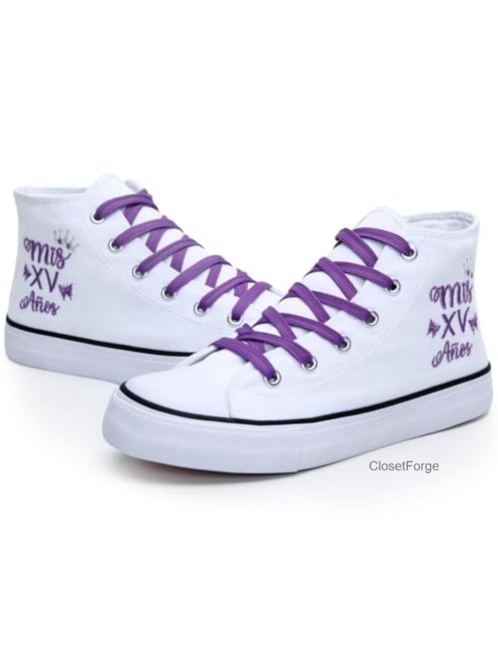 Quinceanera Butterfly High Top Sneakers Dance Party Gift